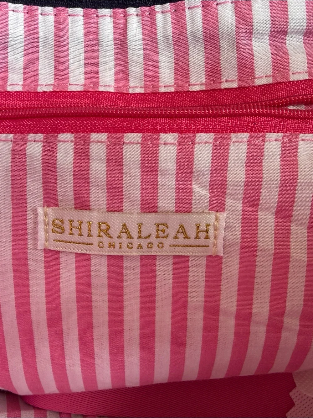 Shiraleah Cabana Weekend Navy Tote with Rainbow Embroidery
